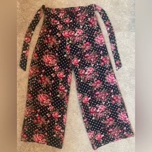 Hot Kiss floral polka dot pants